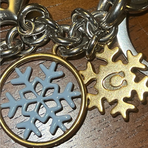 Coach Snow Cluster Metal Bag Charm (Silver) - Picture 6 of 7